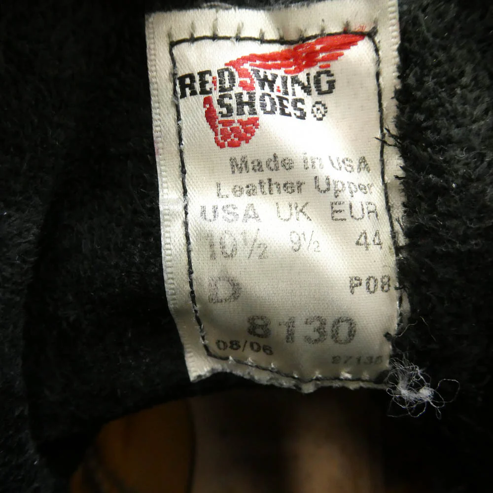RED WING レッドウィング 8130 USA製 8130 MOC TOE BOOTS モックトゥ ブーツ ブラック系 28.5cm【中古】 - Image 7