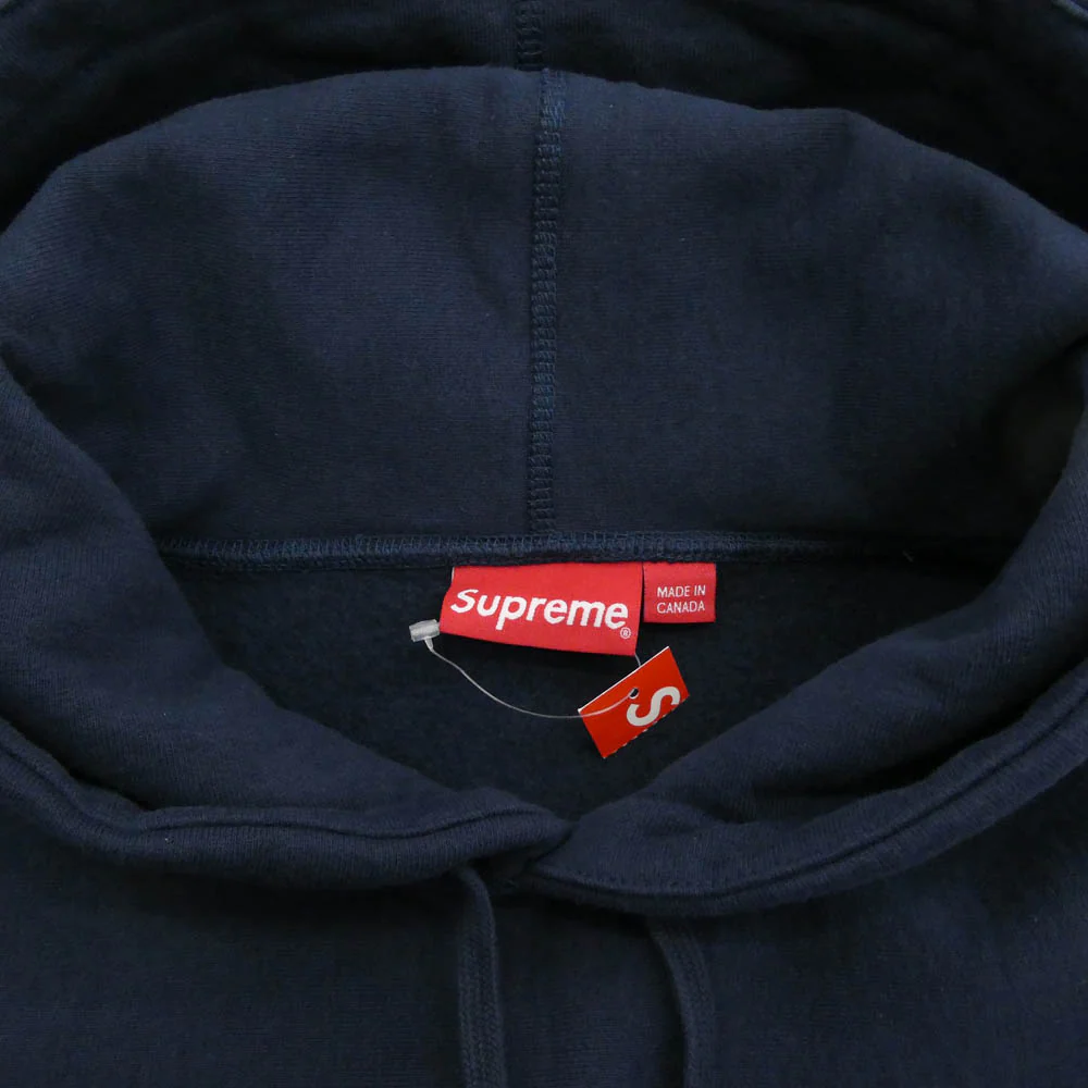 Supreme シュプリーム 22AW Capital Hooded Sweatshirt フーデッド スウェット ロゴ刺繍 パーカー ネイビー系 L【極上美品】【中古】 - Image 3
