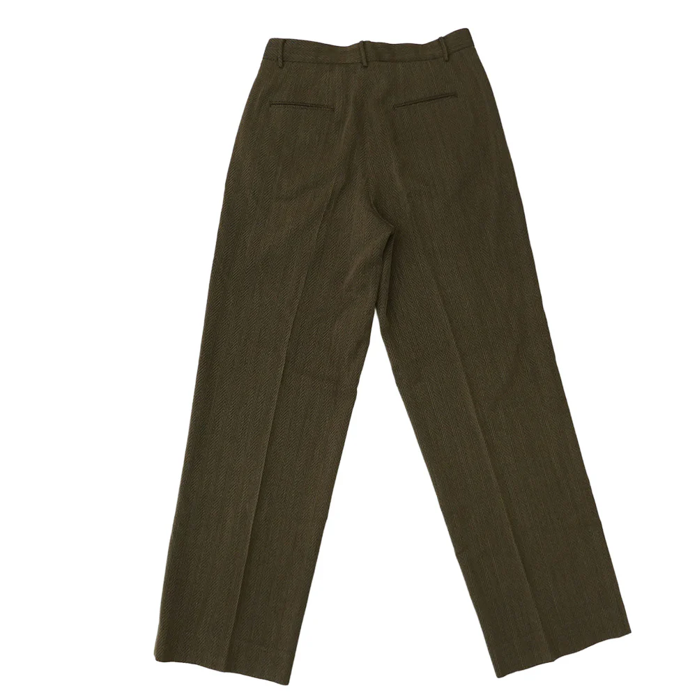 seya. セヤ SIWA TAILORED W JACKET TRAVEL PANTS ヘリンボーン テーラードジャケット スラックスパンツ セットアップ ブラウン系 2【中古】 - Image 8