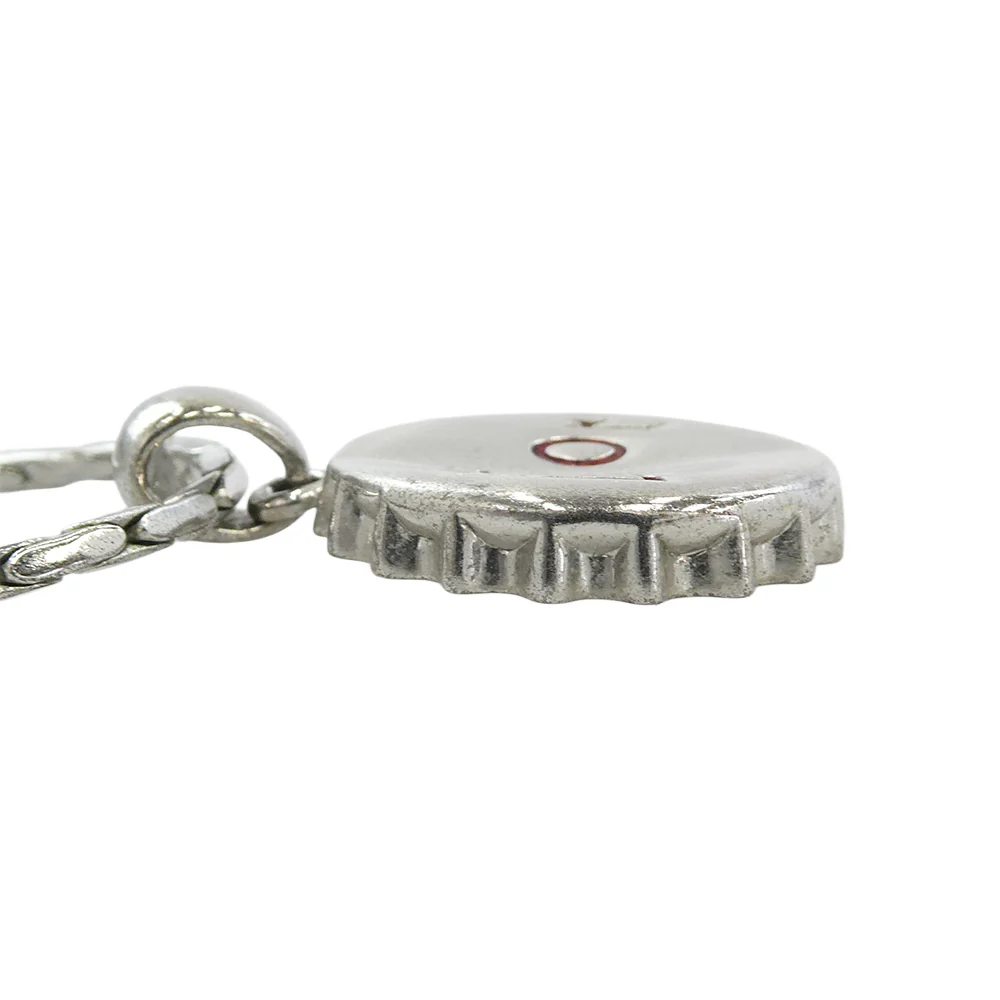 Dior ディオール 瓶蓋 モチーフ ロゴ ペンダント ネックレス シルバー系【中古】 - Image 3