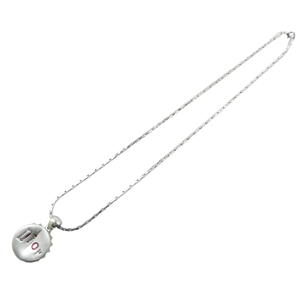 Dior ディオール 瓶蓋 モチーフ ロゴ ペンダント ネックレス シルバー系【中古】 - Image 4
