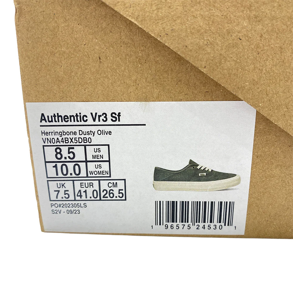 VANS バンズ 669080-0001 AUTHENTIC VR3 SF DUSTY OLIVE オーセンティック ブイアールスリー エスエフ ダスティ オリーブ ローカット スニーカー シューズ モスグリーン系 26.5cm【中古】 - Image 7