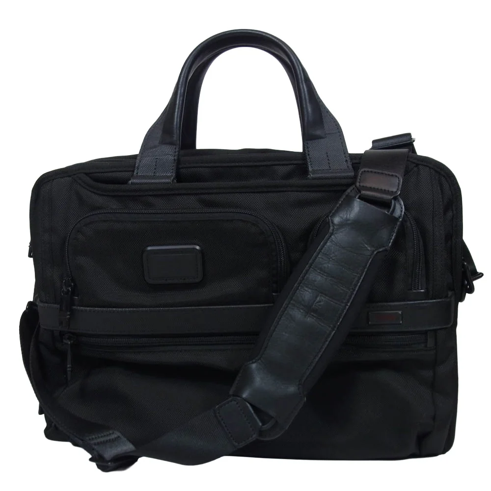 TUMI トゥミ 26141D2 アルファ2 エクスパンダブル 2WAY ショルダーバッグ ビジネスバッグ ブラック系【中古】