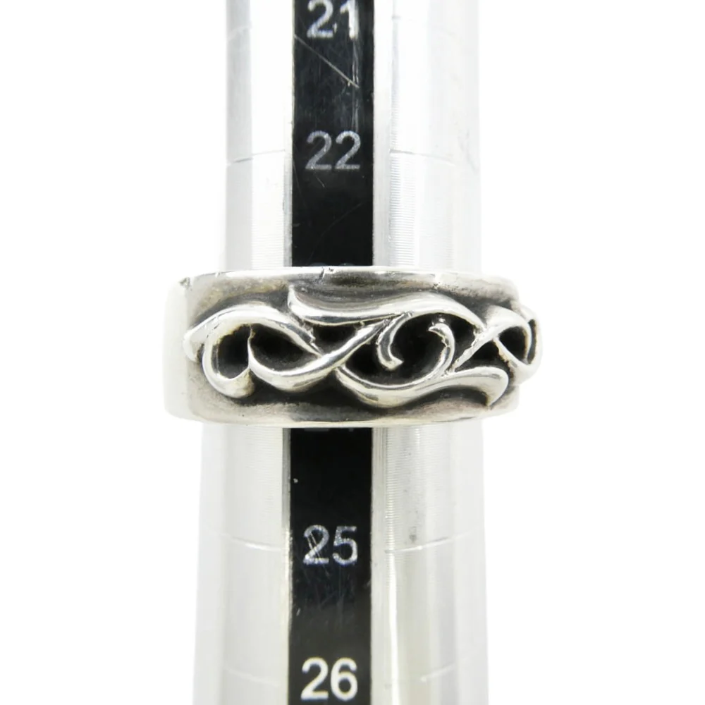 CHROME HEARTS クロムハーツ(原本無) DBL NARROW VINE BAND ダブルナロー ヴァインバンド リング シルバー系 24号【中古】 - Image 9