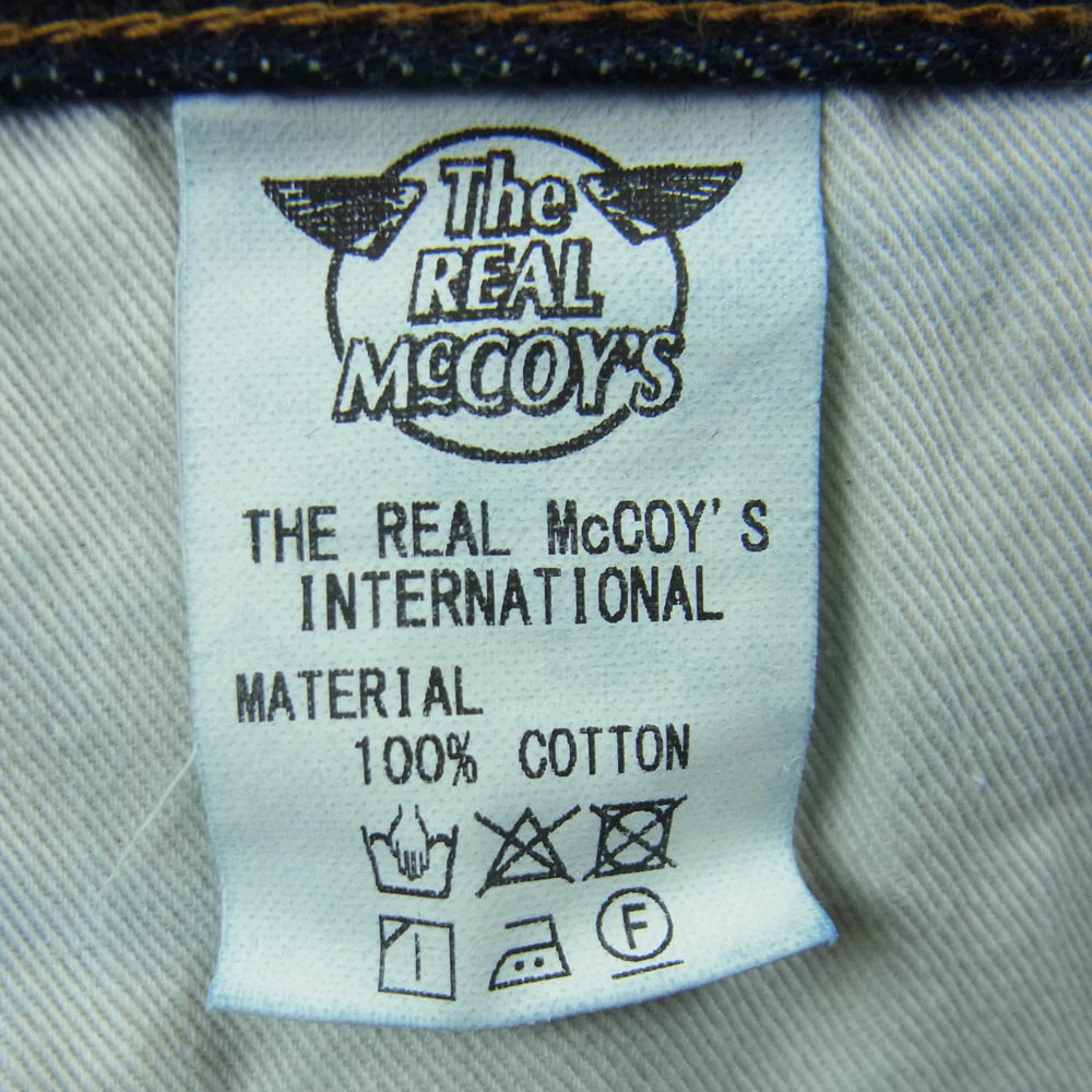 The REAL McCOY'S ザリアルマッコイズ MP19101 Lot. 004 ディアスキンラベル デニム パンツ インディゴブルー系 W32 L32【美品】【中古】 - Image 4