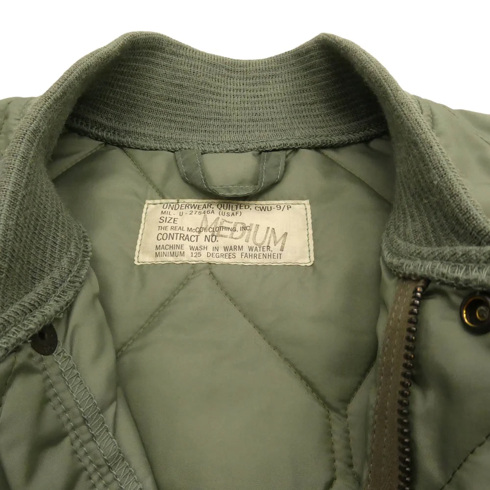 The REAL McCOY'S ザリアルマッコイズ MJ21116 UNDERWEAR QUILTED CWU 9/P ライナー キルト ジャケット カーキ系 M【中古】 - Image 3
