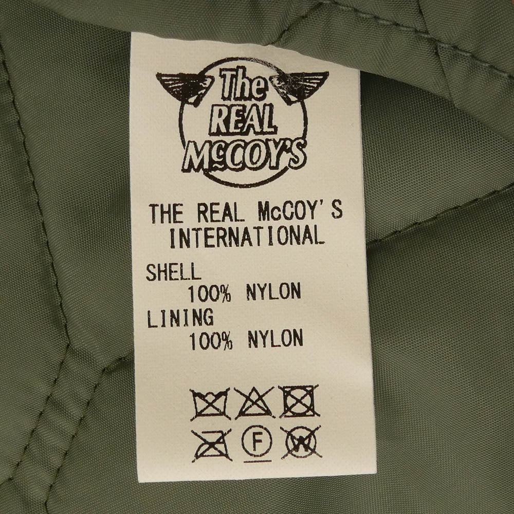 The REAL McCOY'S ザリアルマッコイズ MJ21116 UNDERWEAR QUILTED CWU 9/P ライナー キルト ジャケット カーキ系 M【中古】 - Image 5