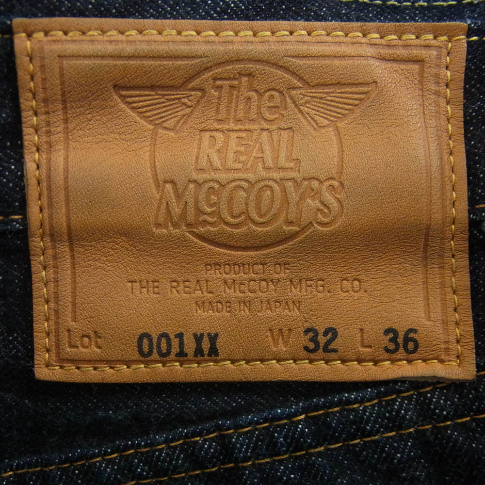 The REAL McCOY'S ザリアルマッコイズ MP17051 Lot. 001XX ホースハイド革パッチ デニム パンツ インディゴブルー系 W32 L36【美品】【中古】 - Image 3