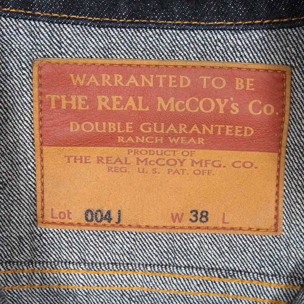 The REAL McCOY'S ザリアルマッコイズ MJ21129 Lot. 004J 3rd Type デニム ジャケット インディゴブルー系 38【美品】【中古】 - Image 5