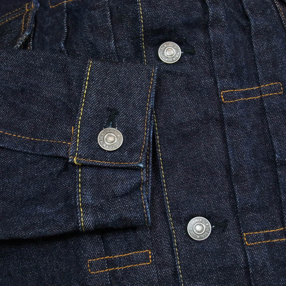 The REAL McCOY'S ザリアルマッコイズ MJ18030 LOT.001XXJ ホースレザーパッチ 2nd Type デニム ジャケット ホースレザーパッチ インディゴブルー系 38【美品】【中古】 - Image 4