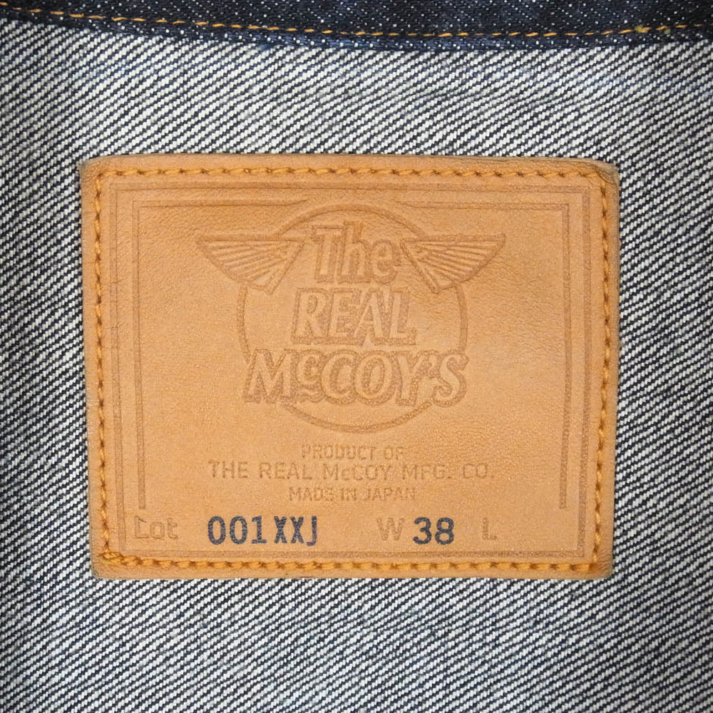 The REAL McCOY'S ザリアルマッコイズ MJ18030 LOT.001XXJ ホースレザーパッチ 2nd Type デニム ジャケット ホースレザーパッチ インディゴブルー系 38【美品】【中古】 - Image 5