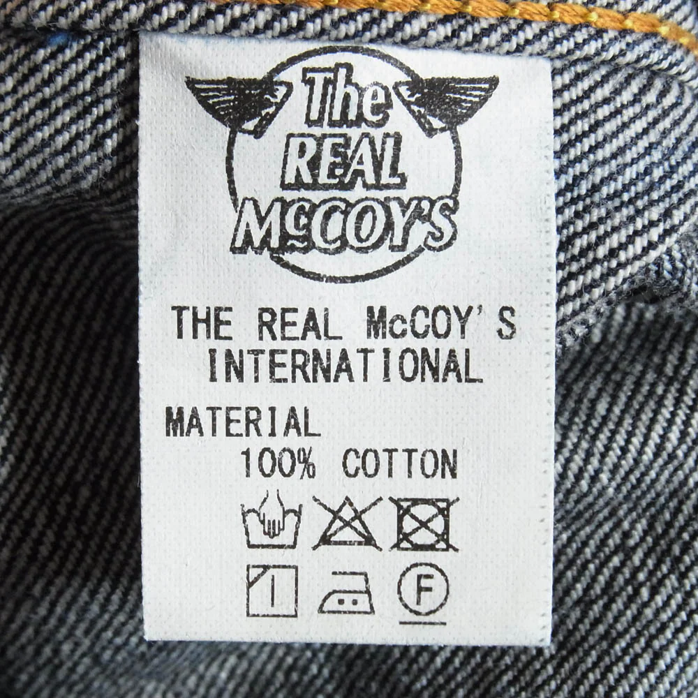The REAL McCOY'S ザリアルマッコイズ MJ18030 LOT.001XXJ ホースレザーパッチ 2nd Type デニム ジャケット ホースレザーパッチ インディゴブルー系 38【美品】【中古】 - Image 6