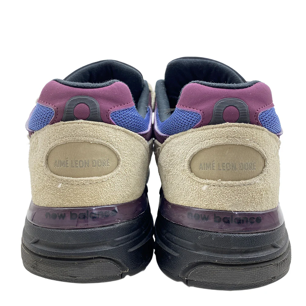 NEW BALANCE ニューバランス MR993ALL × Aime Leon Dore エメレオンドレ 993 Taupe トープ ローカットスニーカー ベージュ系 ブラック系 28cm【中古】 - Image 4