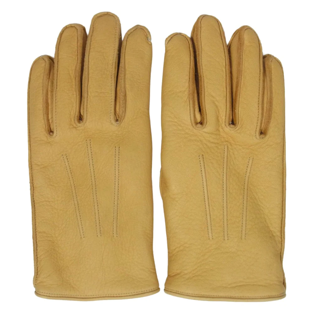 DELUXE デラックス DEER LEATHER GLOVE レザー 手袋 グローブ ベージュ系 L【中古】 - Image 2