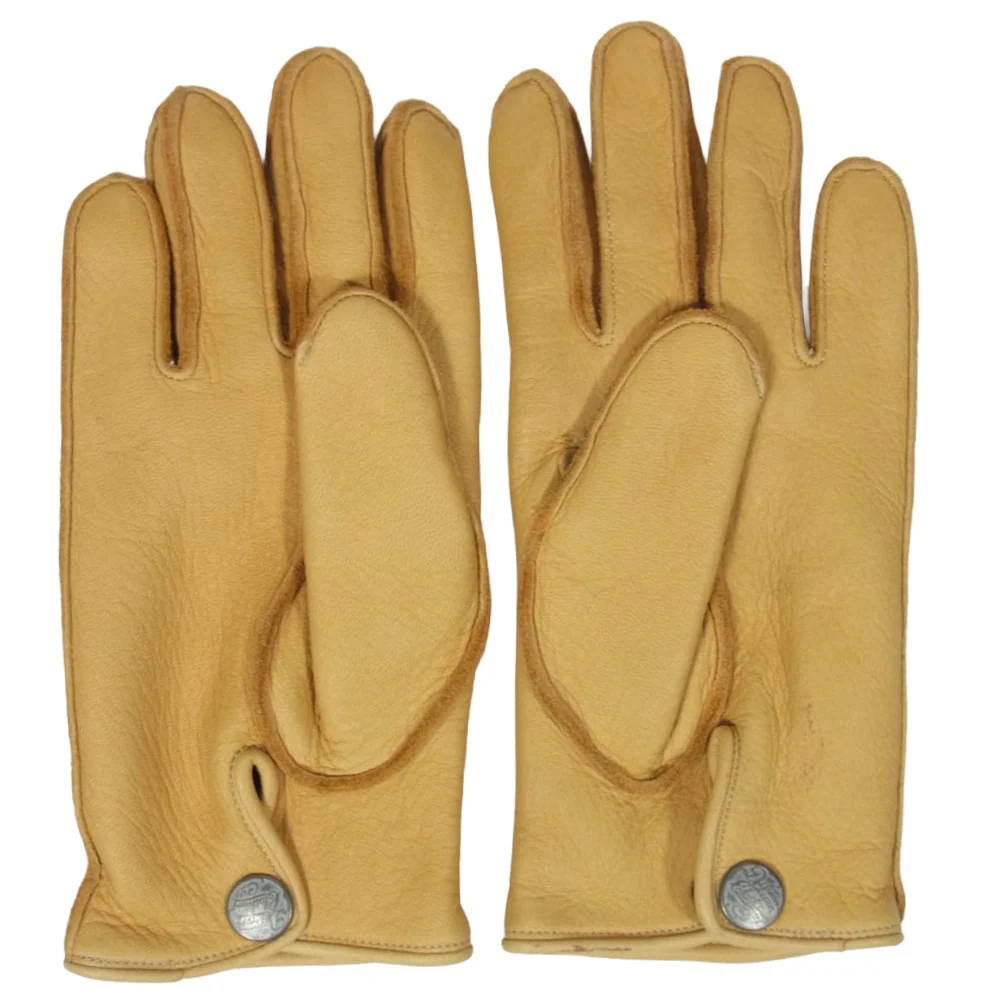 DELUXE デラックス DEER LEATHER GLOVE レザー 手袋 グローブ ベージュ系 L【中古】 - Image 3