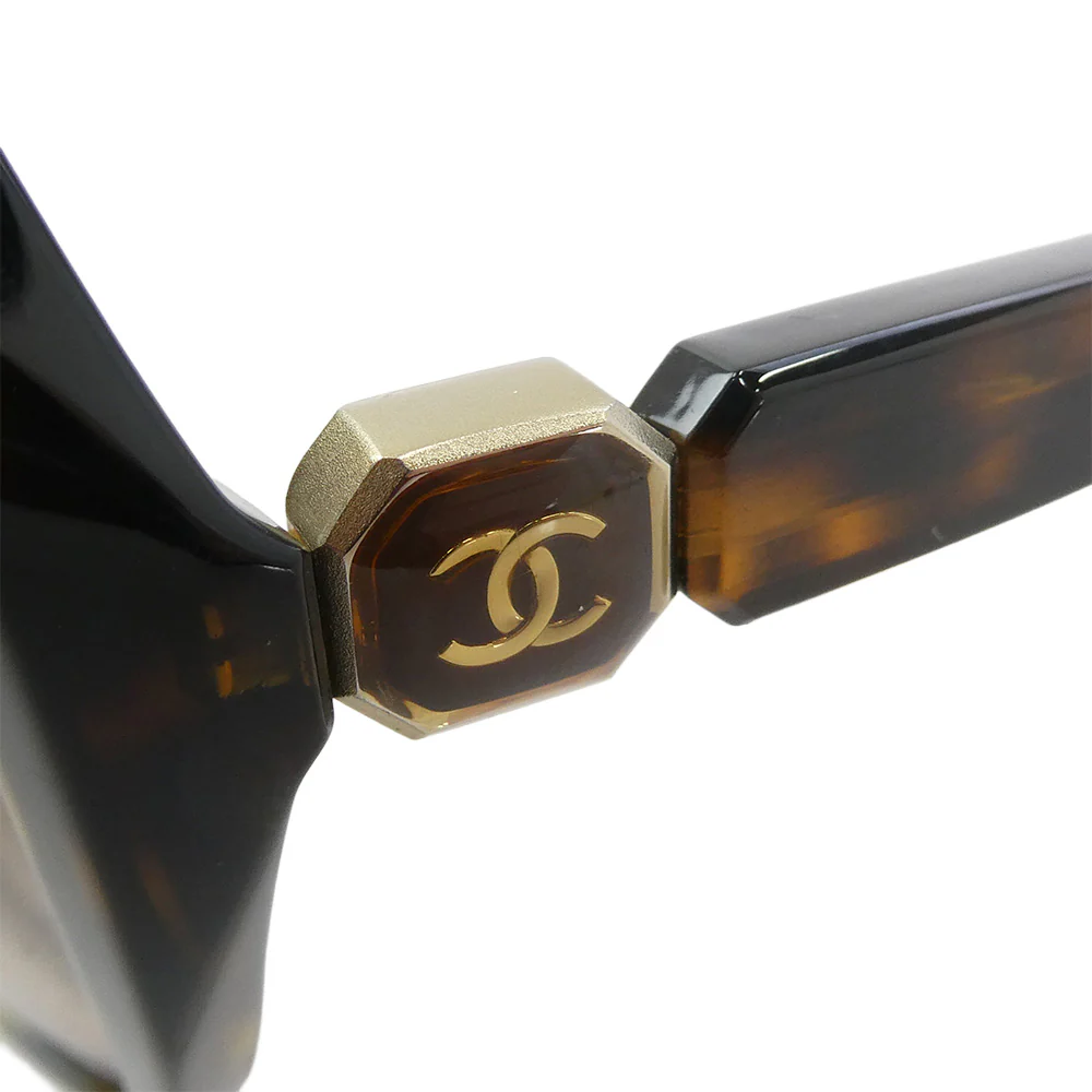CHANEL シャネル 5284 イタリア製 バタフライ レンズ ココマーク サングラス マーブル ダーク ブラウン ブラウン系 59□17 135【中古】 - Image 6