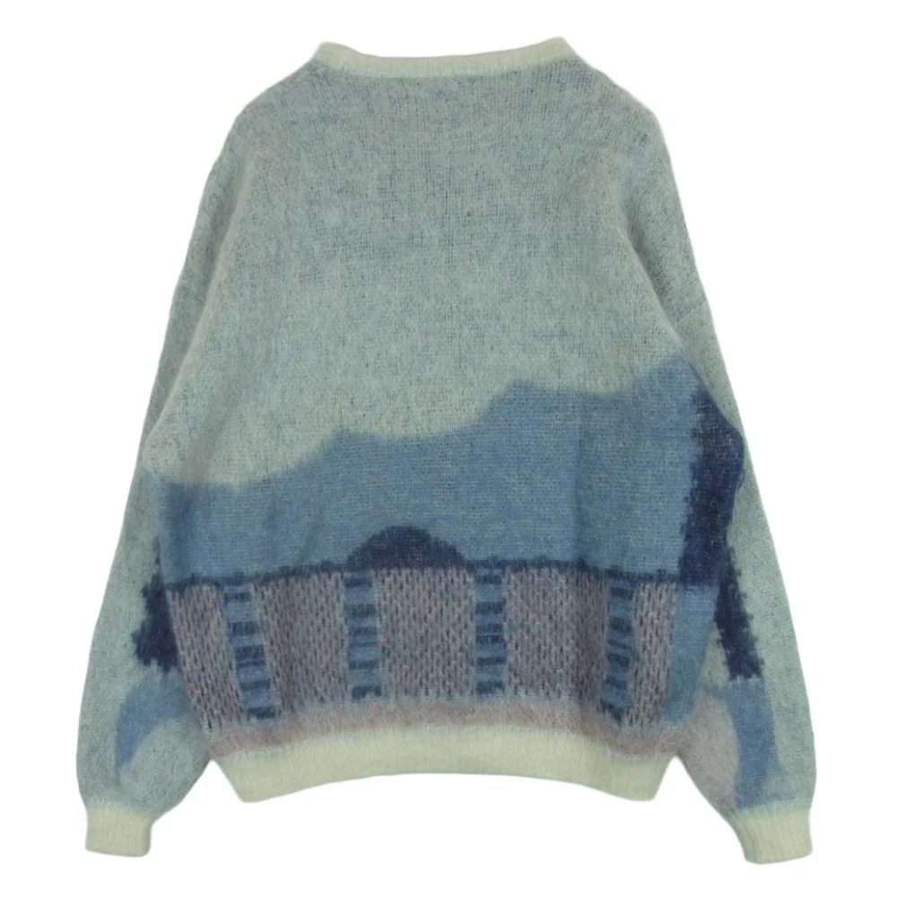 SON OF THE CHEESE サノバチーズ 21AW SC2120-KN01 Water KNIT モヘア ニット グレー系 ライトブルー系 M【中古】 - Image 2