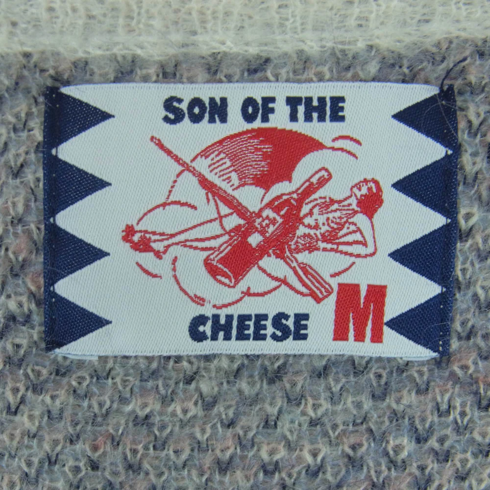 SON OF THE CHEESE サノバチーズ 21AW SC2120-KN01 Water KNIT モヘア ニット グレー系 ライトブルー系 M【中古】 - Image 5
