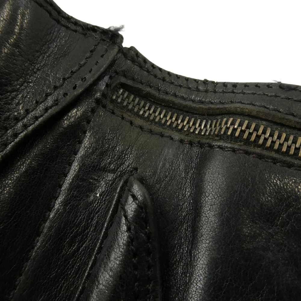 CHROME HEARTS クロムハーツ(原本無) 3FOLD 3フォールド レザー ウォレット フローラルボタン 財布 ブラック系【中古】 - Image 9