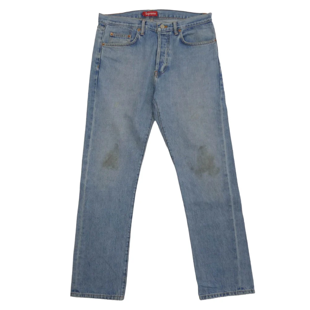 Supreme シュプリーム Stone Washed Slim Jean ストーン ウォッシュド スリム ジーンズ デニムパンツ インディゴブルー系 34【中古】