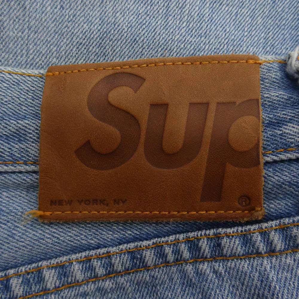Supreme シュプリーム Stone Washed Slim Jean ストーン ウォッシュド スリム ジーンズ デニムパンツ インディゴブルー系 34【中古】 - Image 3