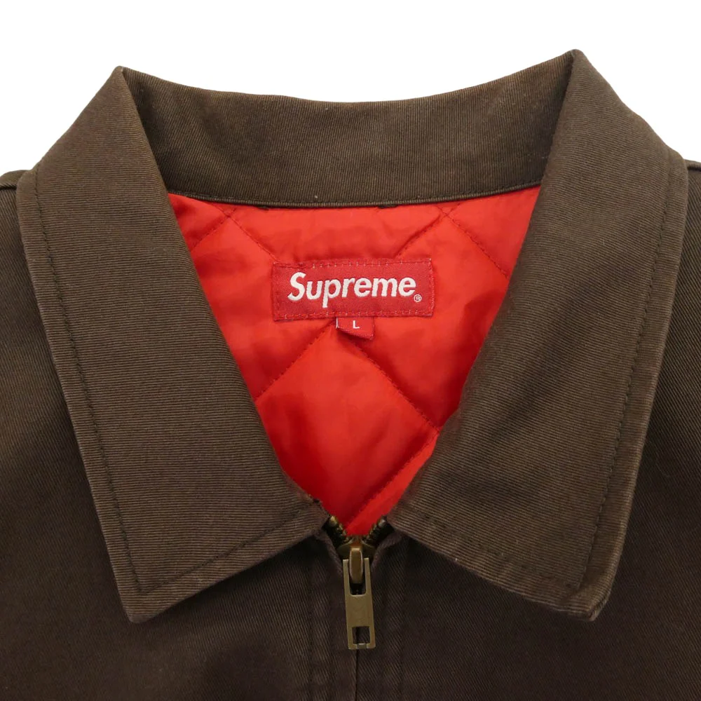 Supreme ã·ã¥ããªãŒã 16AW Playboy Work Jacket åºç¹ ãã«ãã£ã³ã° ãã¬ã€ããŒã€ ã¯ãŒã¯ ãžã£ã±ãã ãã©ãŠã³ç³» Lãäžå€ã - Image 3