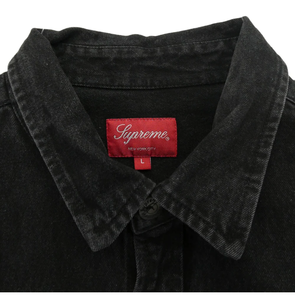 Supreme シュプリーム 23SS Denim painter shirt デニム ペインター 長袖 シャツ ブラック系 L【中古】 - Image 3