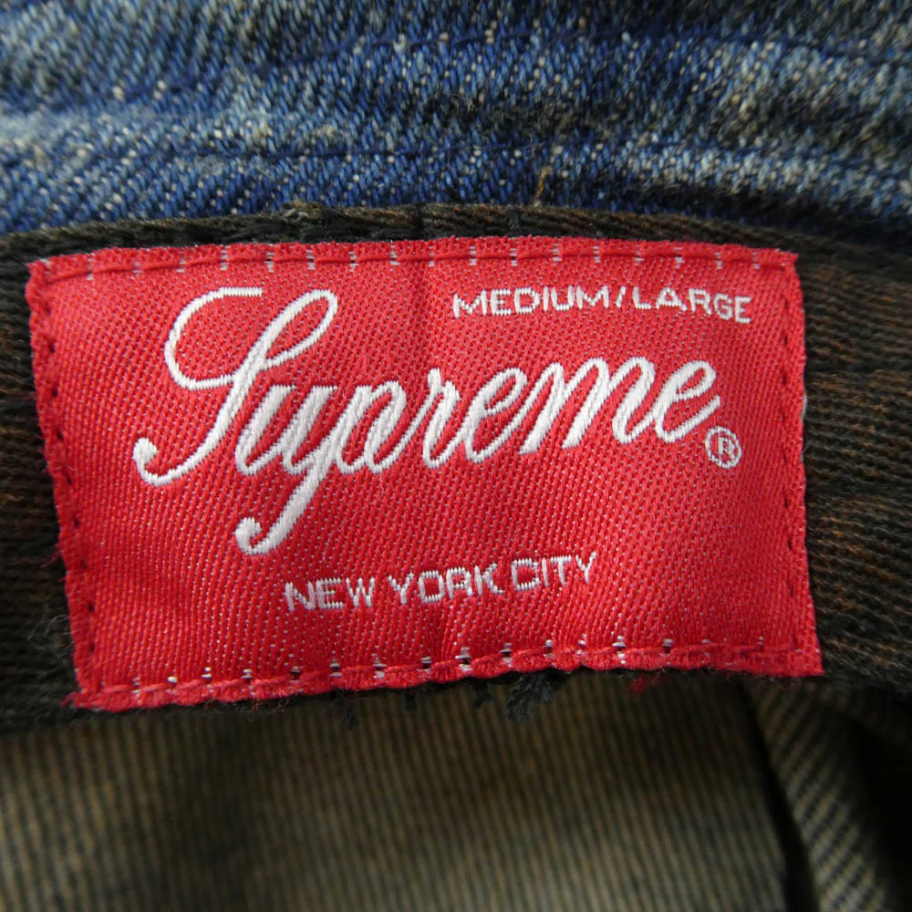 Supreme シュプリーム 24SS Chino Twill Crusher Hat Dirty Indigo チノツイル クラッシャーハット デニム バケットハット 帽子 インディゴブルー系 medium/large【中古】 - Image 6