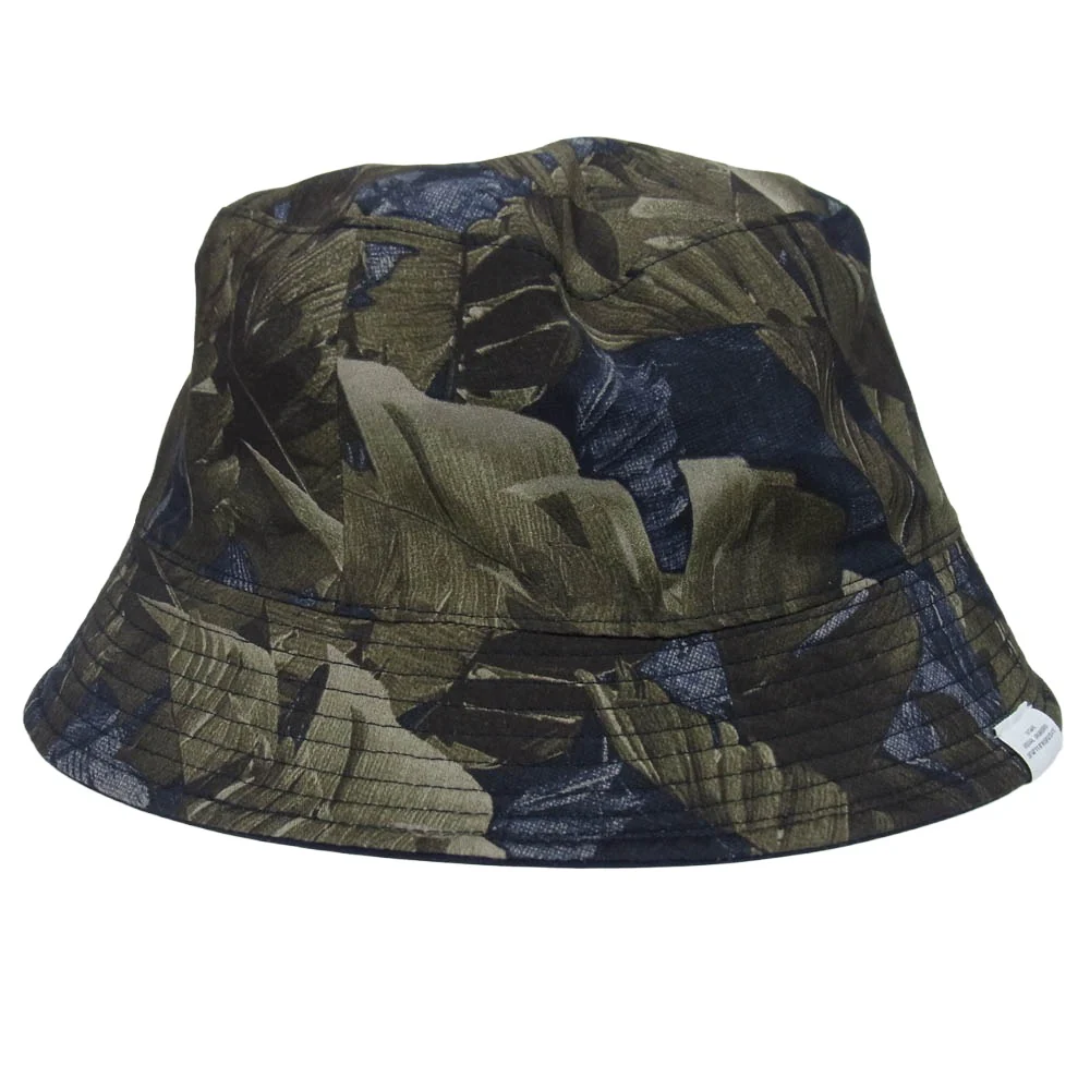 WTAPS ダブルタップス 24SS 241HCDT-HT18 ロゴ刺繍 リバーシブル バケットハット 帽子 ネイビー系【中古】 - Image 5