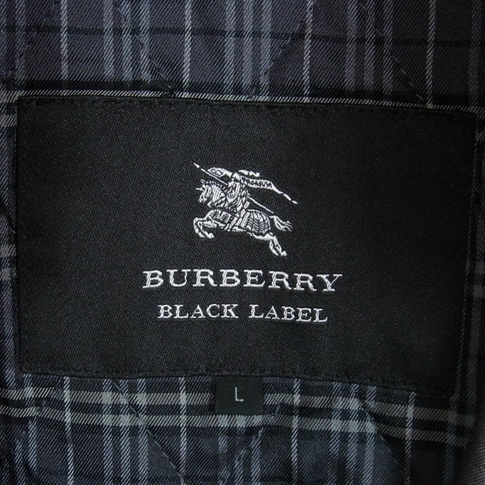 BURBERRY BLACK LABEL ããŒããªãŒãã©ãã¯ã¬ãŒãã« D1A44-608-06 ãã§ãã¯ã©ã€ããŒä»ã ãã¬ã³ãã³ãŒã ããŒã¯ã°ã¬ãŒç³» Lãäžå€ã - Image 5