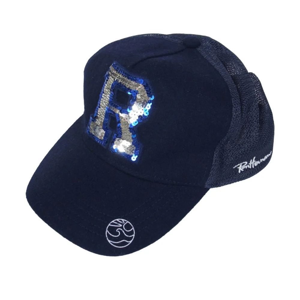 Ron Herman ロンハーマン × YOSHINORI KOTAKE ヨシノリコタケ スパンコール メッシュ キャップ 帽子 ダークネイビー系【中古】