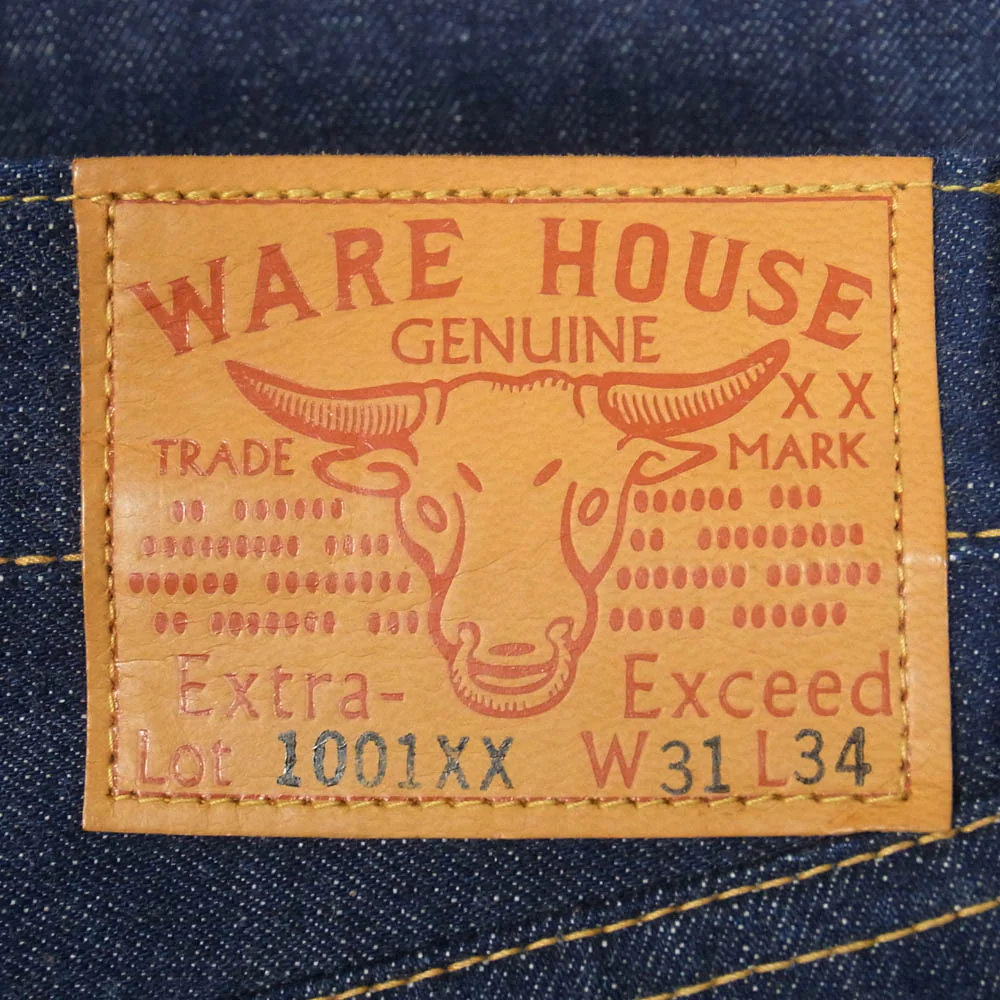 WAREHOUSE ウエアハウス 1001XX 90s 牛パッチ DENIM PANTS デニム パンツ インディゴブルー系 W31【極上美品】【中古】 - Image 3