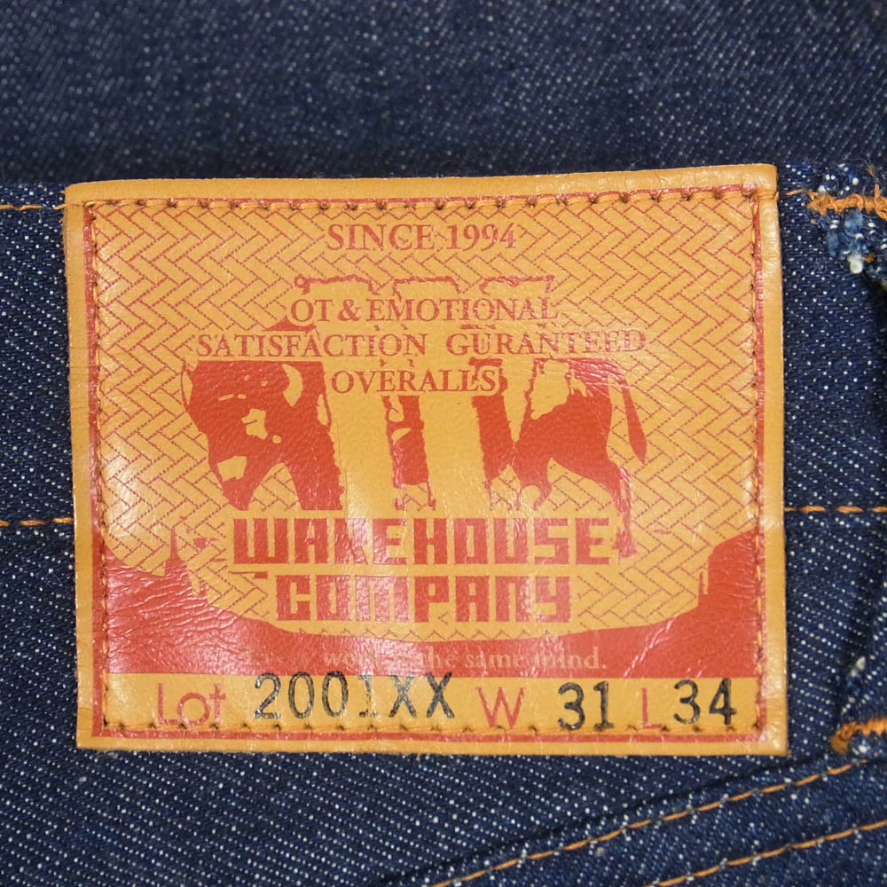 WAREHOUSE ウエアハウス 2001XX リジット ボタンフライ セルビッチ デニム パンツ インディゴブルー系 W31【極上美品】【中古】 - Image 3