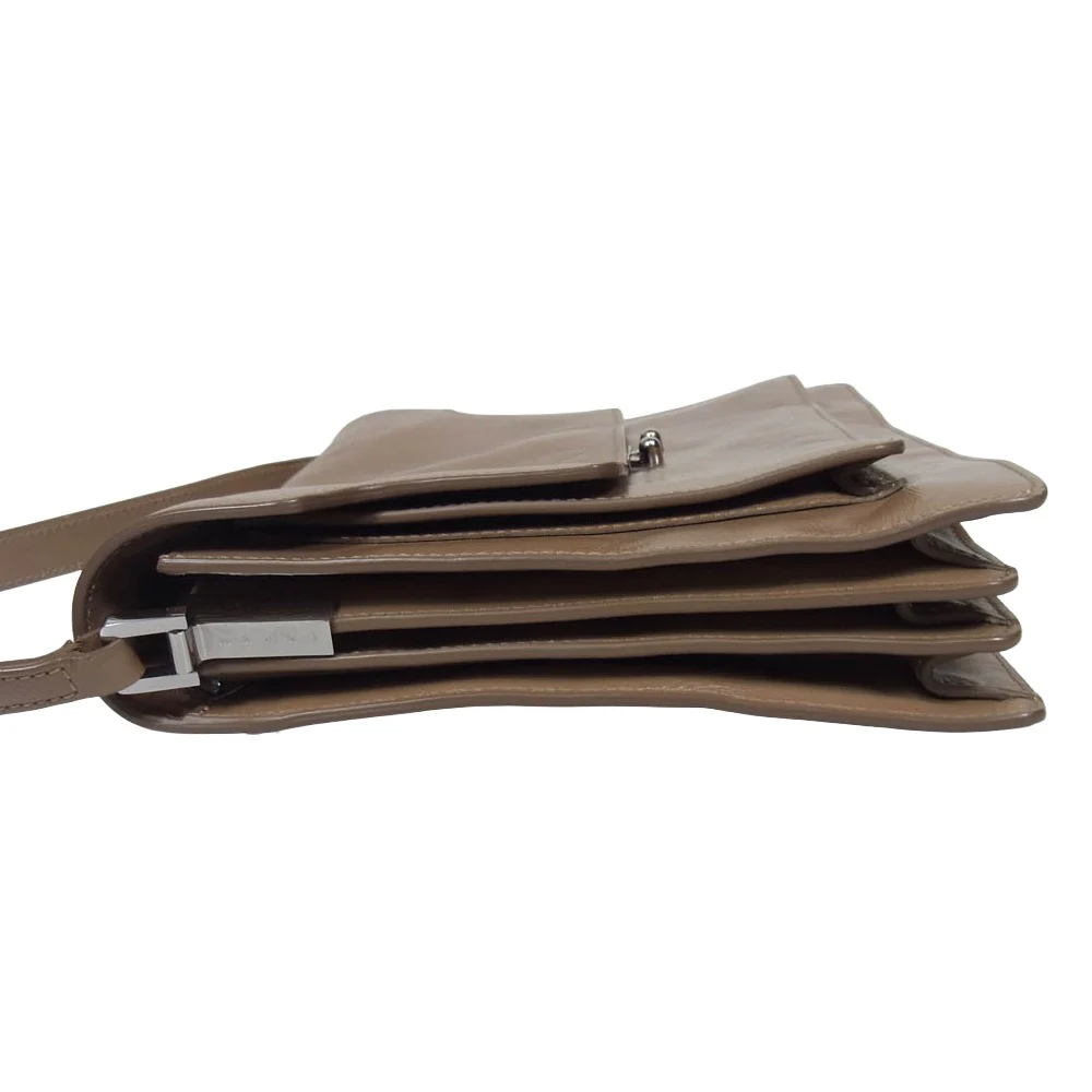 MARNI マルニ 20aw SBMQ0032Y0 Trunk Soft トランクソフト レザーショルダーバッグ ライトブラウン系【中古】 - Image 3