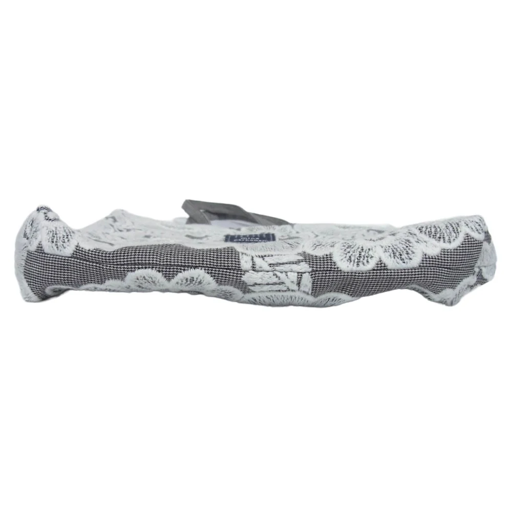 mina perhonen ミナペルホネン aba9908 smile flower スマイル フラワー トースト トート ハンド バッグ ブラック系 ホワイト系【中古】 - Image 4