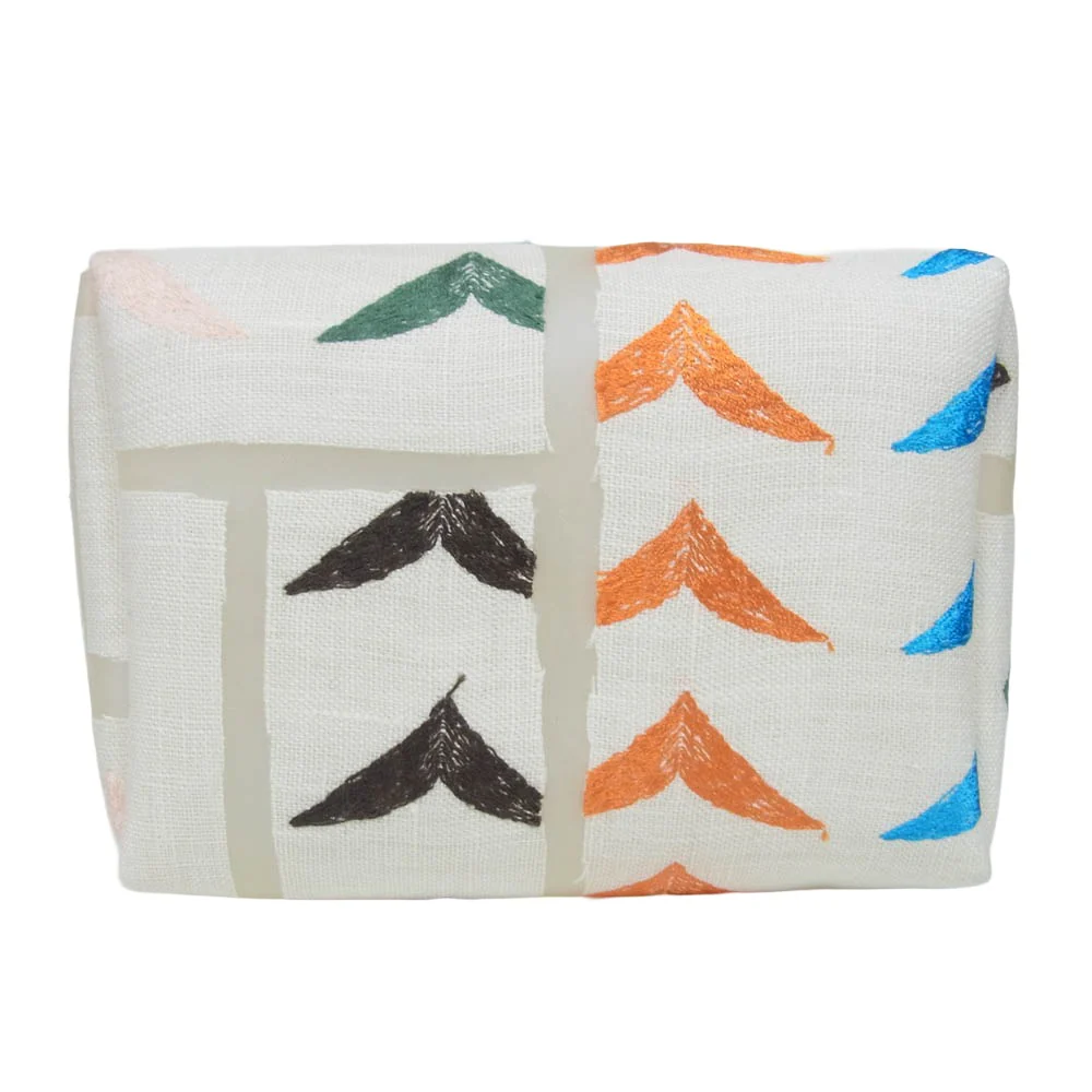 mina perhonen ミナペルホネン × Luisa C bird CUBE BAG ルイザC バード キューブ ハンド バッグ M ホワイト系【中古】 - Image 4