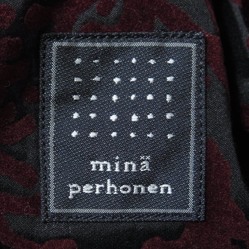 mina perhonen ミナペルホネン aaa9618 mets? bag ハンド トート バッグ エンジ系【中古】 - Image 6