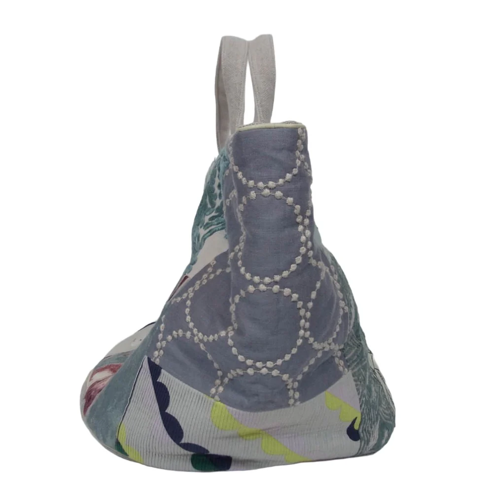 mina perhonen ミナペルホネン pi0034 basket bag パッチワーク バスケット トート バッグ マルチカラー系【中古】 - Image 3