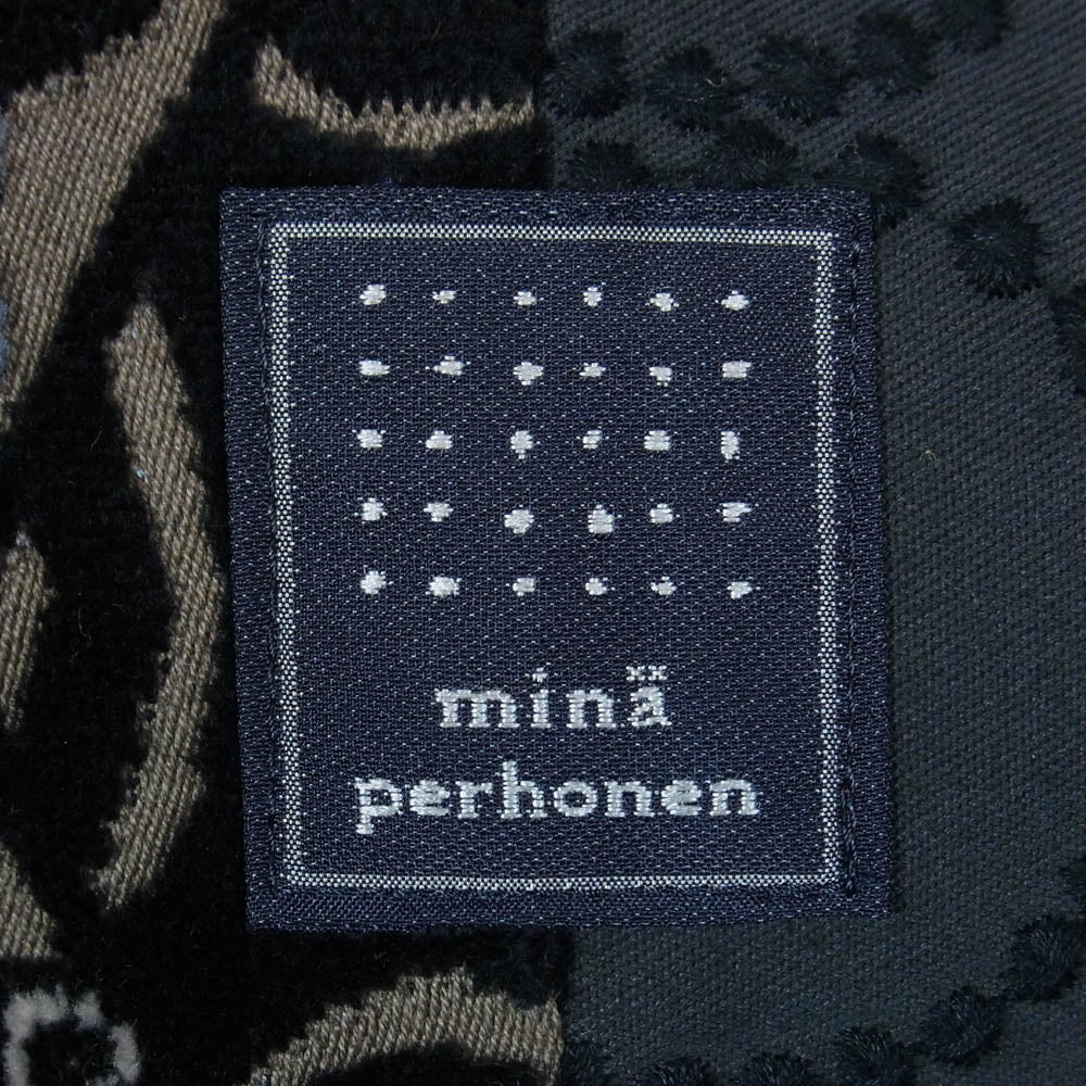 mina perhonen ミナペルホネン pi0301 piece bag パッチワーク ピース トート バッグ ブラック系【中古】 - Image 6