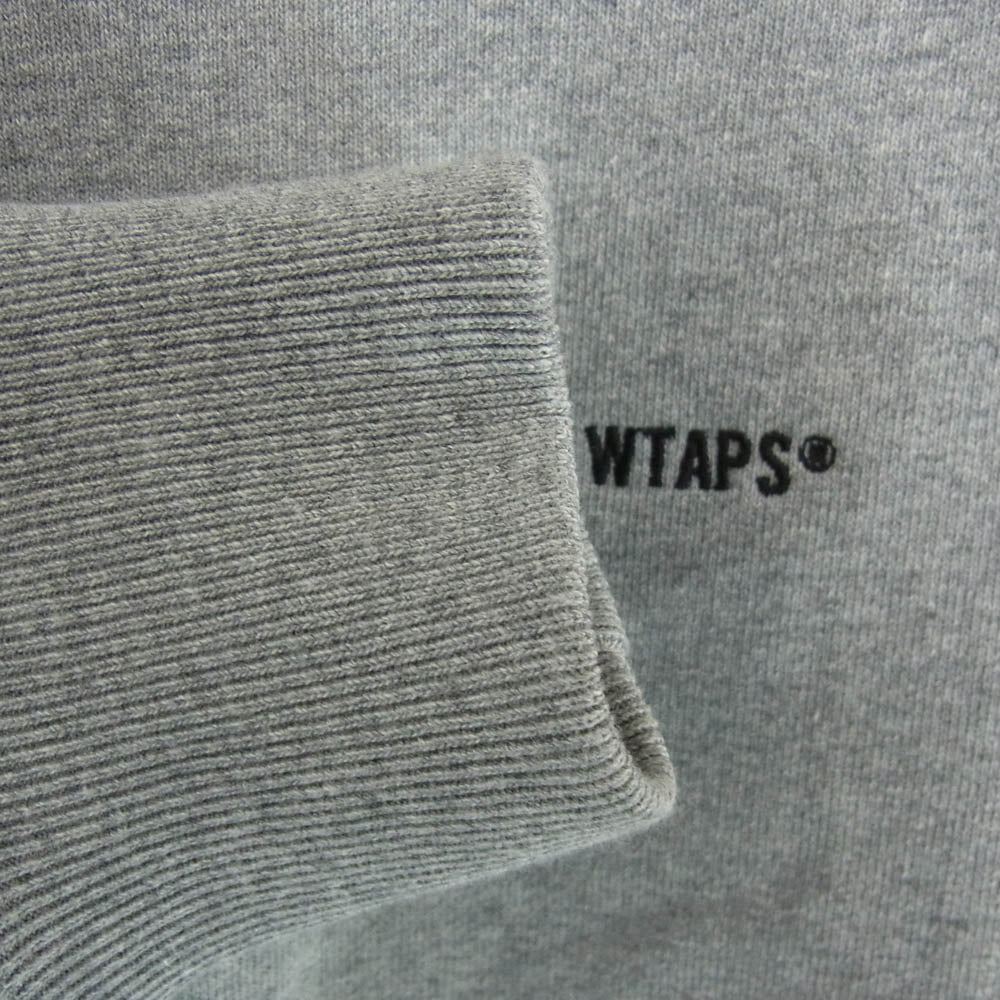WTAPS ダブルタップス 25AW 252ATDT-CSM05 SWEATER COTTON ロゴ刺繡 クルーネック スウェット トレーナー グレー系 X01【中古】 - Image 4