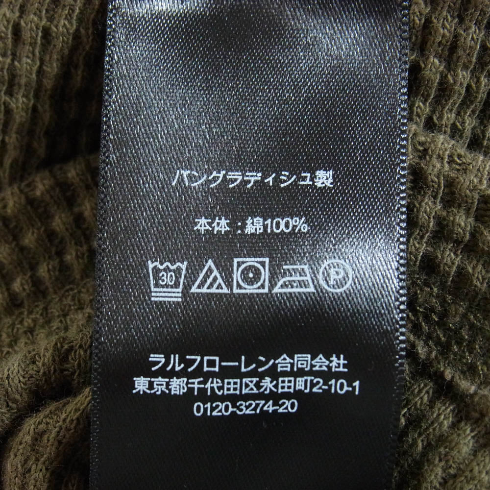 RRL ダブルアールエル サーマル ロングスリーブ 長袖 カットソー カーキ系 L【中古】 - Image 6