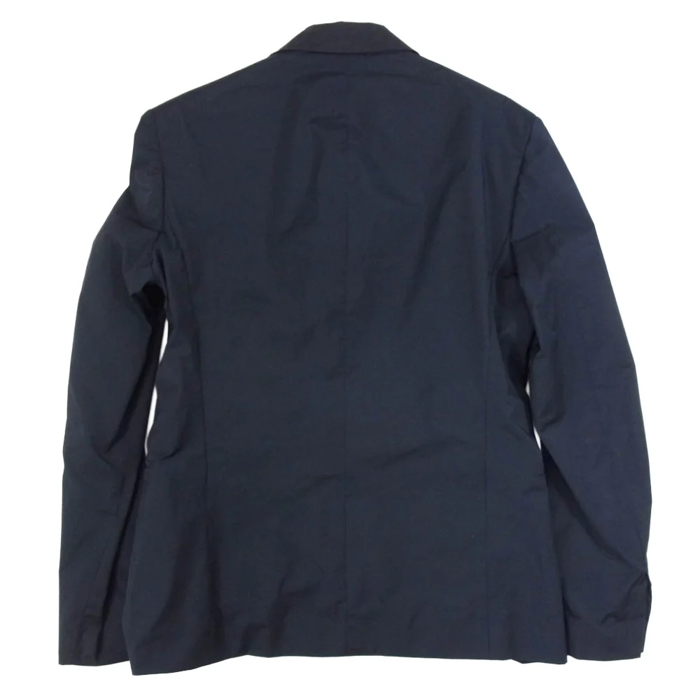 NEIL BARRETT ニールバレット PBGI98F-A019 MATT NYLON STRETCH JACKET マット ナイロン ストレッチ リブ 2B テーラードジャケット ネイビー系 46【中古】 - Image 2