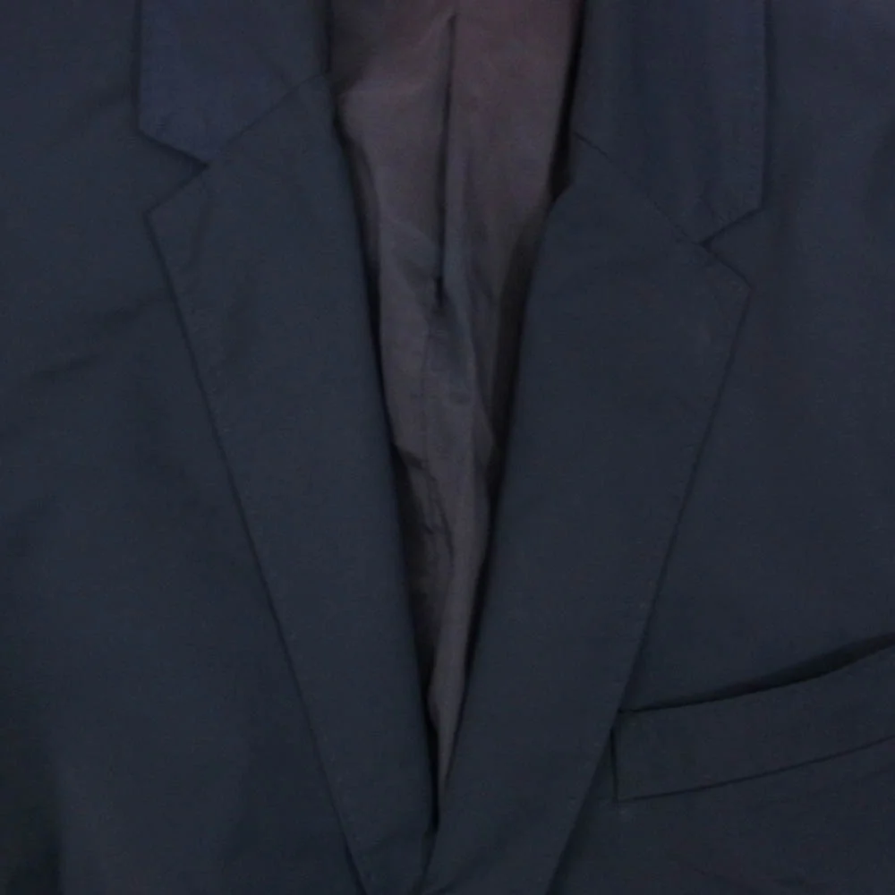NEIL BARRETT ニールバレット PBGI98F-A019 MATT NYLON STRETCH JACKET マット ナイロン ストレッチ リブ 2B テーラードジャケット ネイビー系 46【中古】 - Image 3