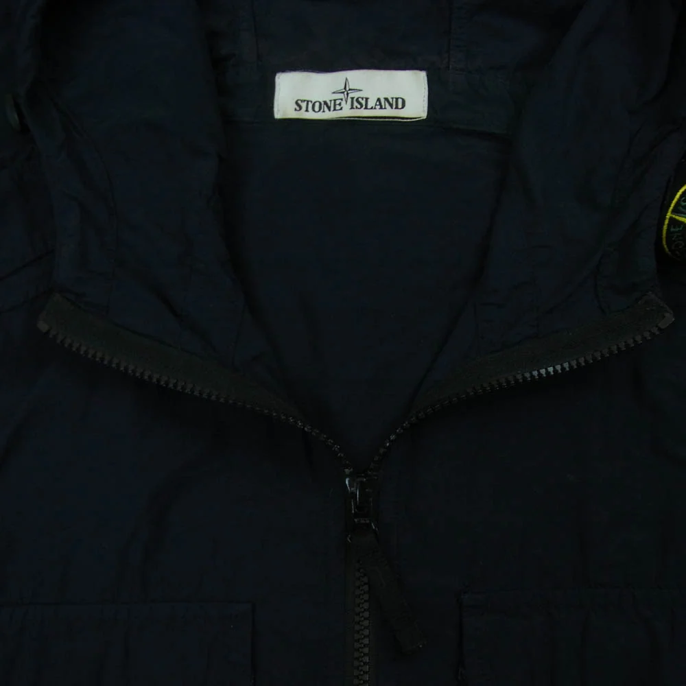 STONE ISLAND ストーンアイランド 741511602 ロゴワッペン ジップアップ フーディー ジャケット ダークネイビー系 S【中古】 - Image 3