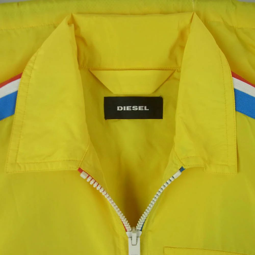 DIESEL ディーゼル サイドライン ジップアップ ブルゾン ジャケット ポリエステル 中国製 イエロー系 L【中古】 - Image 3