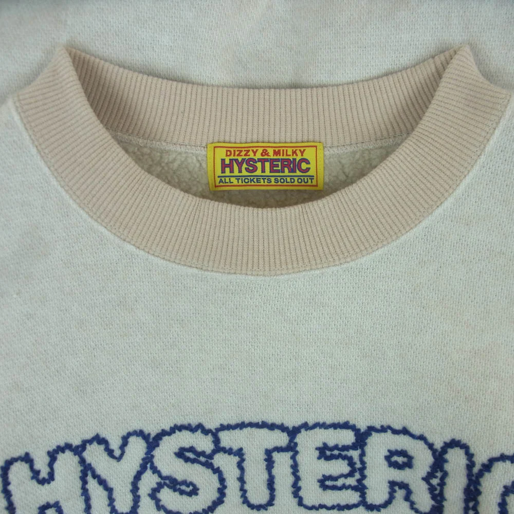 HYSTERIC GLAMOUR ヒステリックグラマー 01243CS05 RED EYE FLASH 刺繍 オーバー サイズ スウェット ベージュ系 FREE【中古】 - Image 3