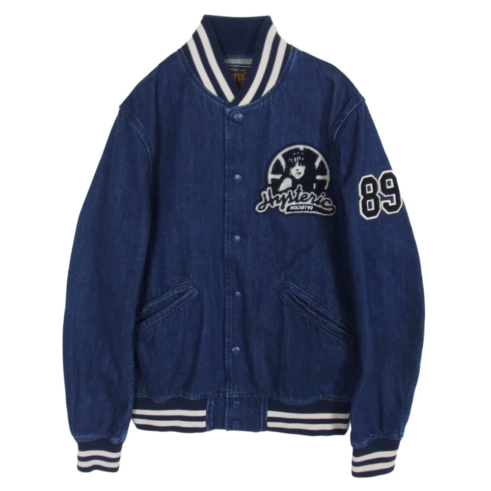 HYSTERIC GLAMOUR ヒステリックグラマー 0261AB04 ワッペン デニム スタジャン ジャケット ブルゾン インディゴブルー系 M【中古】