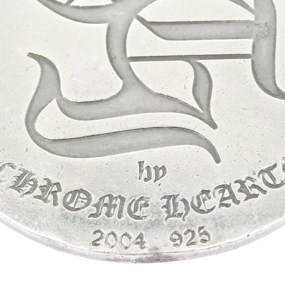 CHROME HEARTS クロムハーツ（原本無） D TAG LRG FOTI フォティ ドッグタグ ラージ ペンダントトップ シルバー系【中古】 - Image 4