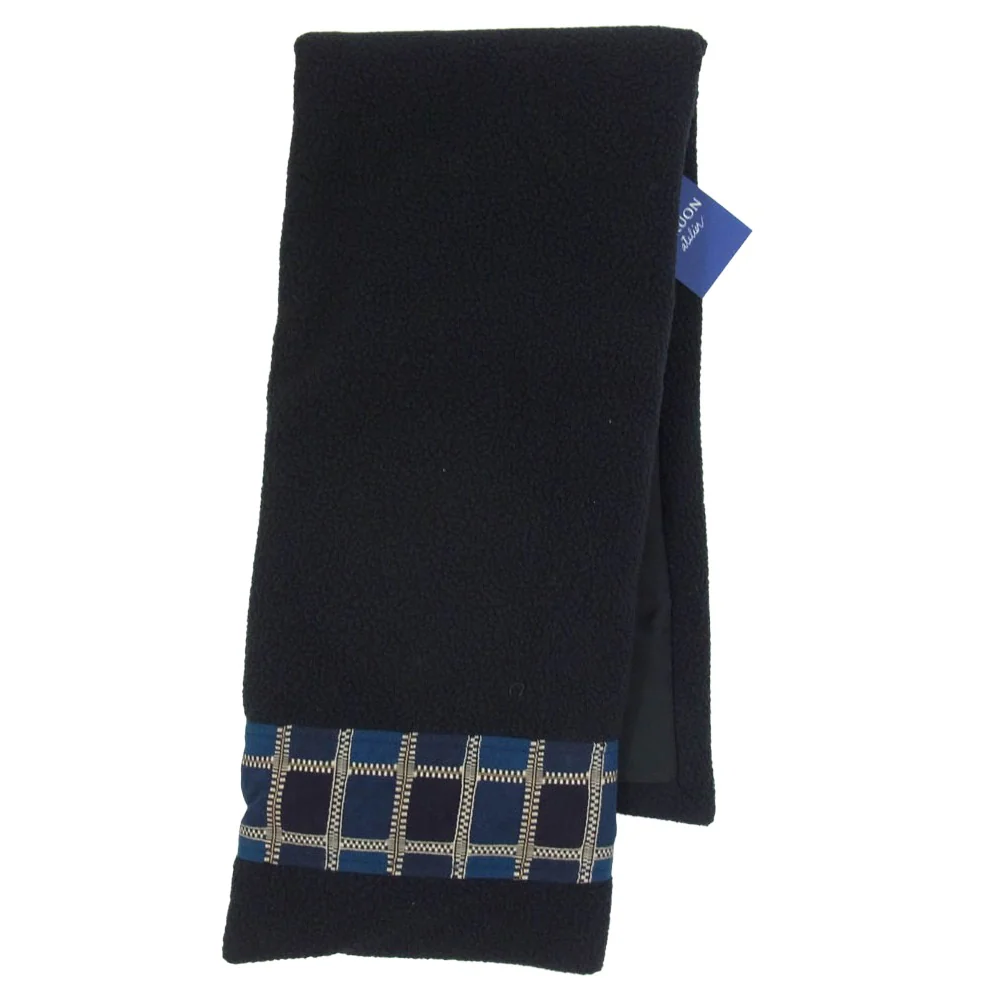KUON クオン 252GD071417 High Pile Fleece Scarf ハイパイル フリース スカーフ 中綿 マフラー ブラック系【極上美品】【中古】