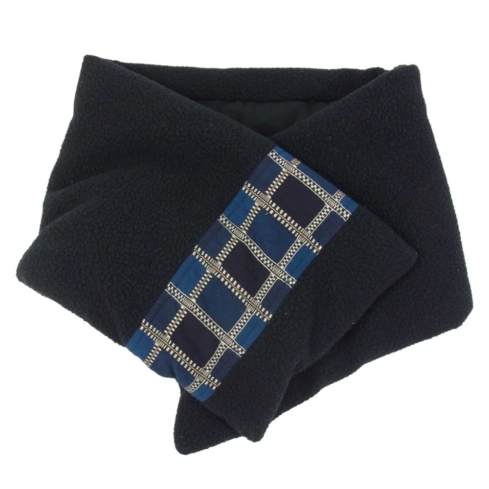 KUON クオン 252GD071417 High Pile Fleece Scarf ハイパイル フリース スカーフ 中綿 マフラー ブラック系【極上美品】【中古】 - Image 3
